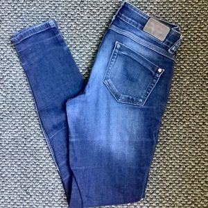 Dark blue denim jeans